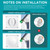 Alfcoy Exhaust Fan 6 Inch With Power Cord Ventilation Fan With Check Valve White Square Quiet Powerful Ceiling or Wall Mount Ventilation Fan for Kitchen/Bathroom/Corridor/Office/Laundry/Store