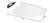 Dexas Chop & Scoop Cutting Board, 9.5 by 13 inches, White with Black Handle