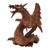 NOVICA Hand Carved Suar Wood Fantasy Theme Sculpture, 6" Tall 'Winged Dragon'
