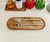 VSUINGO Small Wooden Oval Tray (11.3 x 4.1 inch), Mini Serving Tray for Coffee Tables, Dessert, Snack, Fruit, Acacia Wood Platter for Vegetable, Decor Restaurant