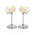 Set of 2 White Conch Shell Wine Glasses, Glass base, Rhinestone filled hollow handle, natural shell cocktail glass Martini glass party drinking highfoot, Wedding gift (White 2pcs)