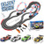 2-in-1 Slot Car Race Track Set with 4 High-Speed Cars, Electric Track, Dual Racing Game with 2 Controllers, Circular Overpass Design Featuring Flash Tracks. Toy Gift for Boys Kids Ages 4-6 6-8 8-12