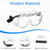 2Pcs Safety Goggles, Clear Lash Goggles for Shower Face Shield Onion Goggles Protective Eyewear, Adjustable Eyelash Extension Sleep Protector Eye Shield After Cataract Surgery, Shower Visor for Adult