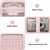 Canboc Carrying Case for Canon PowerShot ELPH 360/ IXY 650/ Sony DSCW830 Digital Camera, Mesh Pocket fit Cable, Batteries, Pink (Case Only)