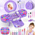 PERRYHOME Kids Makeup Sets for Girls 5-8, 57 Pcs Washable Real Cosmetic Set, Non-Toxic Toddler Makeup Toys, Girls Makeup Kit, Princess Toys & Birthday Gifts for 3 4 5 6 7 8+ Years Old (Purple)
