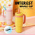 Drinking Cup With Whale Squirt, 24oz Whale Water Bottle with Handle, Insulated Stainless Steel Whale Water Cups With Two Silicone Soft Tip, Leak-Proof Whale Fountain Bottle for Kids Teens (Yellow)