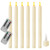 Sunjas 6PCS Flameless Taper Candles with 3D Flickering Flame Battery Operated Candles with 2 Remote with Button Cell Battery 10 Inch Ivory LED Candlesticks Window Candle for Christmas Home Decor