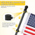 SANXIACAR Golf Cart Flag Holder with USA Flag Pole Kit Set for EZGO TXT RXV Club Car Precedent DS Tempo Onward Yamaha Boat Flag Pole Mount Kit (with American Flag 12 x 18 Inch)