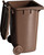 plasteo® 240 Mini Wheelie Bin - Brown - Perfect as a Pen Holder and Waste Bin - Desk Tidy - Multifunctional and Stylish