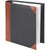 Executive Binder, English Leather 2 Tone with Stitching and Ribbed Spine, Heavy Duty 1.1/2 Inch 3 D-ring with Buster, Holds 350 8.5x 11 Sheets (Black)