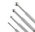 Accusize Industrial Tools 4 Pc Small Hole Gauge Set, Ball Type, inch/mm, 1/8 to 1/5, 1/5 to 3/10, 3/10 to 2/5, 2/5 to 1/2, 3604-5001