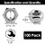 5/16"-18 Stainless Hex Nut (100 Pack), by Bolt Dropper, 304 18-8 Stainless Steel Nuts