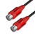 J&D 5-Pin DIN MIDI Cable, Male to Male Cables Compatible with Keyboard, Synthesizer, Guitar Multi Effects, Audio Interface/Mixer/Amplifier, External Sound Card (Red, 3 Feet)