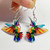Hummingbird Necklace and Earring Set for Women Colorful 2D Acrylic Dangle Earrings Lightweight Colibri and Pendant Necklace Unique Bird Lover Gift Jewelry