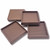 xxxHOLIC Non Slip Furniture Pads, 3” x 3” Brown Square Rubber Grippers for Hardwood Floors, Anti Skid Furniture Feet Coasters, Bed Couch Stoppers to Prevent Sliding and Scratches, Set of 4