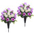 Lodou Set of 2 Artificial Cemetery Flowers, Memorial Flowers Bouquet,Grave Memorial Flowers with Vase for Cemetery Headstones Decoration (Purple White) Lodou Set of 2 Artificial Cemetery Flowers, Memorial Flowers Bouquet,Grave Memorial Flowers with Vase for Cemetery Headstones Decoration (Purple White)