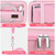 Canboc Case for Canon PowerShot SX740/SX730, Hard Carrying Case + Soft Silicone Protective Cover with Removable Lens Cover, Pink