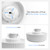 Ceramic Cat Water Fountain, Waatoos 2.1L/71oz Cupcake Pet Water Fountain with 3 Carbon Filters and 2 Water Pumps, Automatic Water Dispenser for Cats and Small Dogs (White)