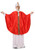 Catholic Bishop Costume, pope costume,Red and White Papal Robe with Mitre Hat, Adult Religious Ceremonial Outfit