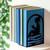 INFUNLY Lady Reading Bookends Decorative Metal Book Ends for Shelves 4.7"×7.1" Non-Skid Heavy Duty Bookends Unique Office Desk Book Stand for Heavy Book Black Book Stopper to Hold Books for Women Gift