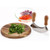 Mezzaluna Knife and Round Cutting Board - Stainless Steel Double Blade Chopping Knife Pizza Cutter Rocker With Wood Cutting Board Salad Chopper Mincing Knife Mezzaluna Knife and Round Cutting Board - Stainless Steel Double Blade Chopping Knife Pizza Cutter Rocker With Wood Cutting Board Salad Chopper Mincing Knife
