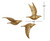 Deco 79 Polystone Bird Home Wall Decor Metallic 3D Sculpted Floating Wall Sculpture, Set of 3 Wall Art 10",10",10"H, Gold