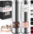 Electric Salt and Pepper Grinder Set - Battery Operated Stainless Steel Mill with Light (2 Mills) - Automatic One Handed Operation - Electronic Adjustable Shakers - Ceramic Grinders Electric Salt and Pepper Grinder Set - Battery Operated Stainless Steel Mill with Light (2 Mills) - Automatic One Handed Operation - Electronic Adjustable Shakers - Ceramic Grinders