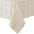 Newbridge 60 x 144 Inch Rectangle Fabric Tablecloth, Elegance Plaid, 100% Polyester, No Iron Soil Resistant Dining Room, Party and Banquet Table Cover, Solid Textured, Beige