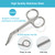 KONWEDA Ostomy Scissors Curved Blunt Tips, Small Scissors for Colostomy Bag and Wafer-2 Pack