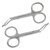 KONWEDA Ostomy Scissors Curved Blunt Tips, Small Scissors for Colostomy Bag and Wafer-2 Pack