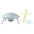 Off the Wall Toys Alien Glow-in-The-Dark UFO Space Ship and Bendable Action Figure Toy
