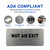 Not An Exit Identification Sign - ADA Compliant Sign, Raised Icons, Raised Braille, Brushed Gold, TCO Inspection Certified (7"W x 3"H) - by GDS - Made in USA