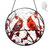 Sizavi Cardinal Red Bird Suncatcher Stained Glass Suncatchers 7.87 Inch Stained Glass Ornament for Home Decor Indoor Wall Art for Christmas Day Valentine's Day Mother's Day Women