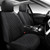 GEEYONTEK Premium Leather Car Seat Covers Full Set,Universal Fit for Cars,Trucks&SUVs,Waterproof Car Seat Cushion,Full Coverage Car Seat Protector with 5 Seats,Black