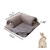 Zabplox Rabbit Tunnel Bed with Removable Plush Mat - Soft Hideout & Play Tube for Bunnies, Guinea Pigs, Chinchillas, Cats, Bunny-Cozy Small Pet Toy, Grey