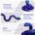 3D Printed Snake - 21 Inch Movable Articulated Snake, Perfect 3D Printed Animals for Educational Toys! Must-Have Toys for Kids and Collectors, Home Office Executive Desk Decor (Blue Purple)
