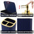 XLHOMO Bathroom Accessories Set - Gorgeous Bathroom Set, 10PC Navy Blue Bathroom Accessory Set, Toilet Brush, Trash Can, Qtip Holder Dispenser & Soap Dispenser