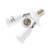 ELECTOP E26 E27 Adjustable Socket Splitter,3 in 1 Socket White Bulb Base Adapter Lamp Holder,360 Degree Rotating 180 Degree Bending