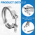 uxcell 2.75" V Band Clamp 304 Stainless Steel for Exhaust Systems Downpipe Exchange Exhaust Accessories, Adjustment Range 70mm / 2.76inch