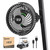 10L0L Golf Cart Fan with LED Light - 56H Run, 3-Speed, 360° Rotate