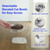 CYUmail Elevated Cat Bowls,15 Degree Inclined Stainless Steel Cat Bowls,Detachable Metal Bracket,Protect The Cervical Spine,Prevent Vomiting,Ergonomic Design for Healthy Eating & Digestion