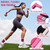 INDEPANDIA Wrist & Ankle Weights for Women and Men, 4lbs Pair Adjustable Silicone Weighted Bangles for Arm & Leg Workouts, Perfect for Pilates, Yoga, Walking & Home Fitness Training Gradient Pink