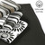 CottonCove Assorted Kitchen Towels Large 16x26 inches 100% Cotton Set of 5 - Soft Absorbent Washable Tea Towel for Kitchen - Dish Cloths with Hanging Loop - Quick Drying Dish Towels Black