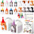 HyDren 33 Pcs Adopt Party Favors Include Adoption Sign Animal Adoption Plush Certificate Pet Stuffed Birthday Hats Paper Boxes White for Adopt an Animal(8 Cat)