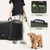 Dog Car Carrier Light Weight 24×17.7×20.5in, Dog Carrier Easy to Assemble, Dog Car Crate Portable and Breathable, Foldable Pet Carrier for Indoor and Outdoor, Dog Travel Crate with Curtain Green