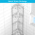 HuggieGems 4 Tier Floor Standing Corner Shower Caddy Organizer Shelf with Hooks, Bathroom Shelves Stand Rack, Gray