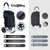 Ultra-Lightweight Foldable Grocery Cart with 40L Capacity, Soft Rolling Wheels, Removable Insulated Bag – Multi-Purpose Personal Hand Truck (Black)