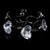 Gracelife Set of 12 Heart Shape Clear Crystal Shower Curtain Hooks Transparent Diamond Love Icon Ring Hangers