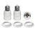 TWDRTDD E26 to E26 Socket Extender,7.4cm/2.91 inches E27/E26 Light Socket Extension,Thread Lamp Holder Adapter with Shade Rings (White, 3)