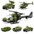 Die-cast Military Army Vehicles, 6 Pack Alloy Metal Toy Models Set - Tank, Helicopter, Panzer, Anti-Aircraft Vehicle, Gifts for Kids Boys Age 6 7 8 9 (1:87 Scale)